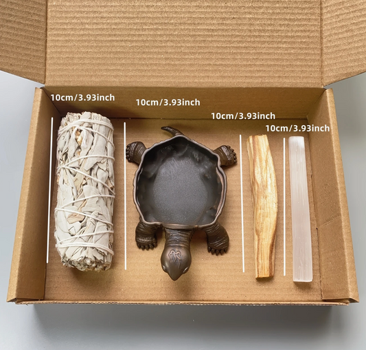 Crystal Turtle Figurine Set