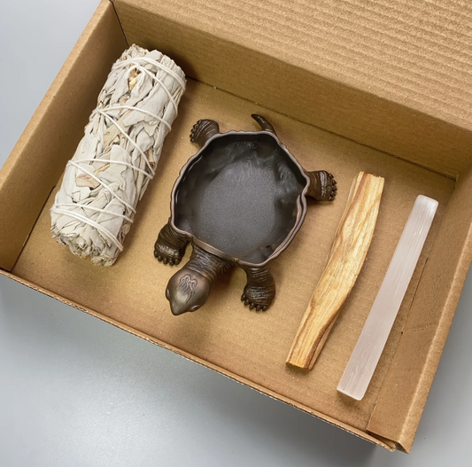 Crystal Turtle Figurine Set